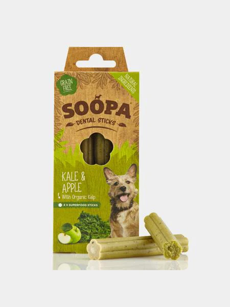 Bâtonnets à mâcher pour chien - Chou Kale et Pomme